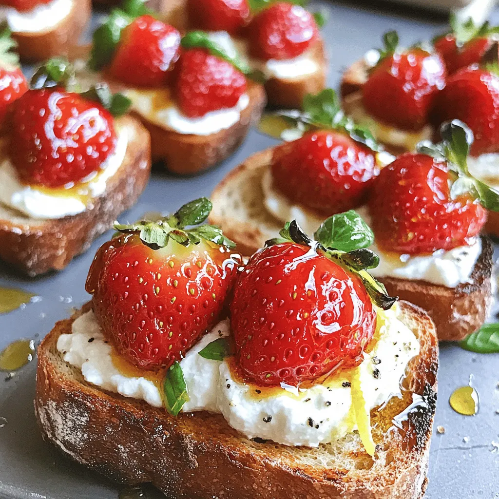 Roasted Strawberry Whipped Ricotta Toast Delight