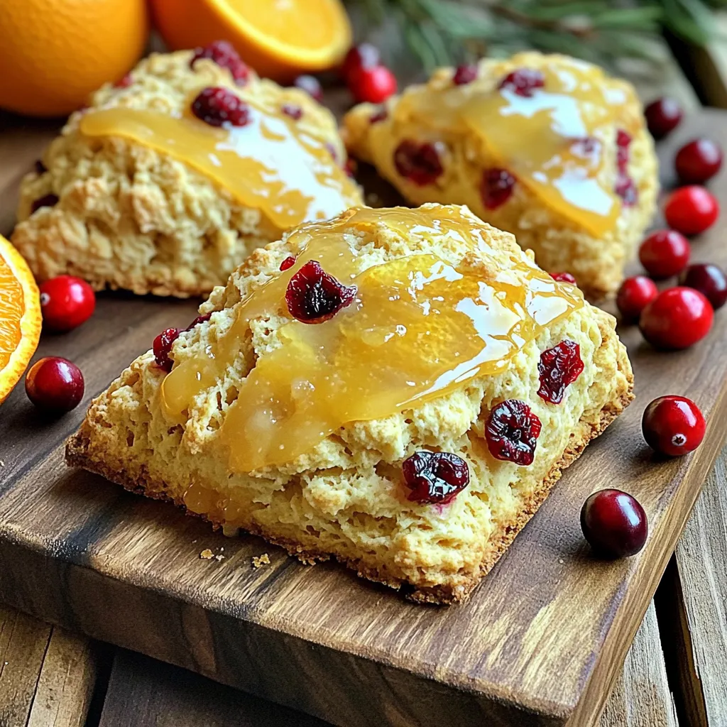 Cranberry Orange Glazed Scones Tasty and Simple Treat