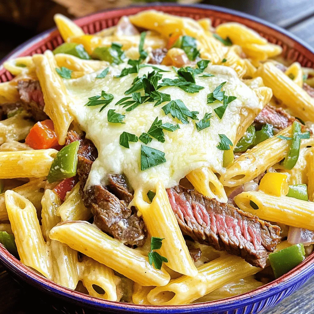 Philly Cheesesteak Pasta Recipe