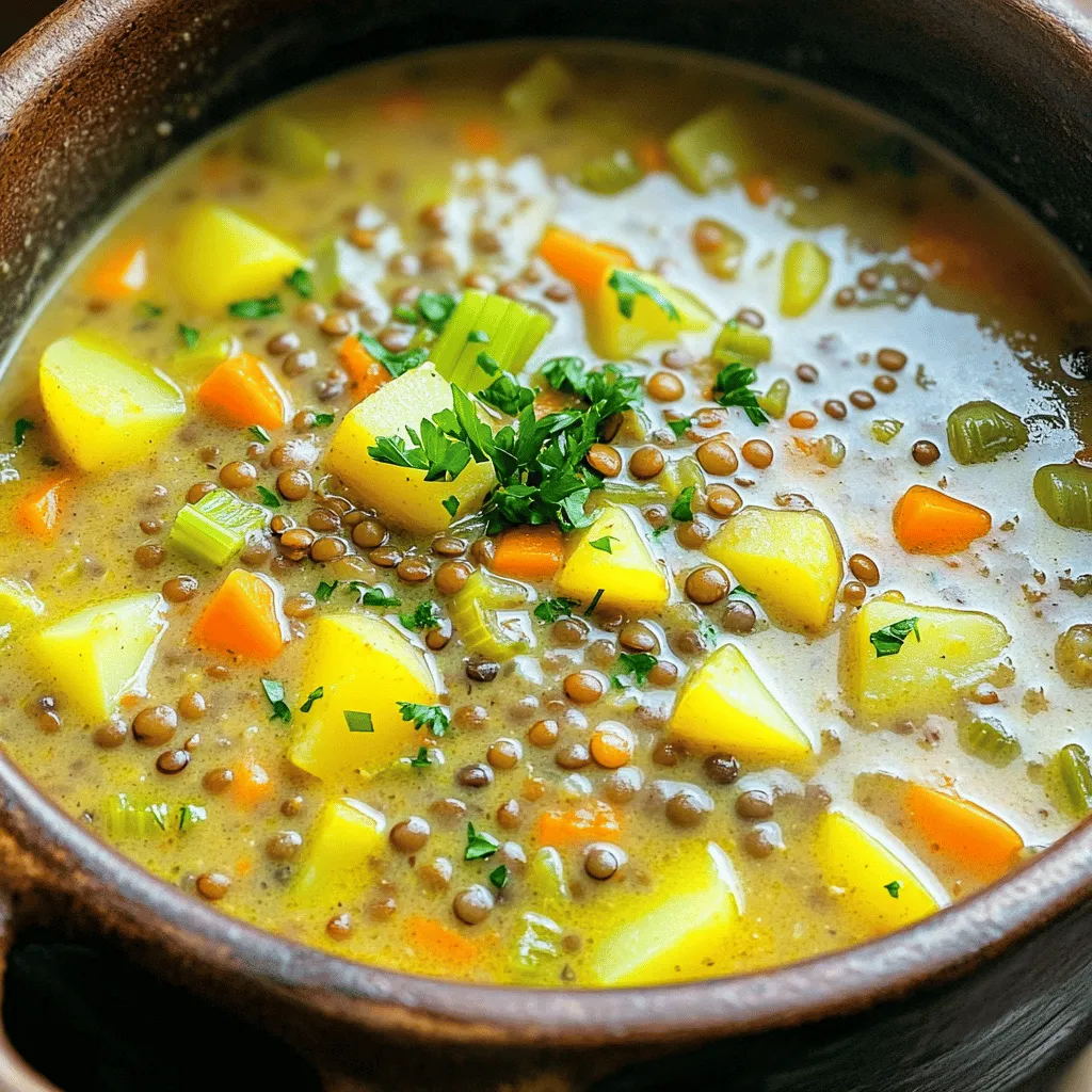 Creamy Lentil Potato Soup Rich and Flavorful Recipe