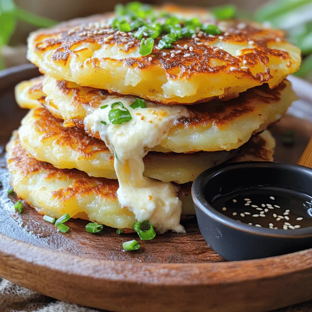 Korean Cheesy Potato Pancakes Flavorful and Easy Recipe