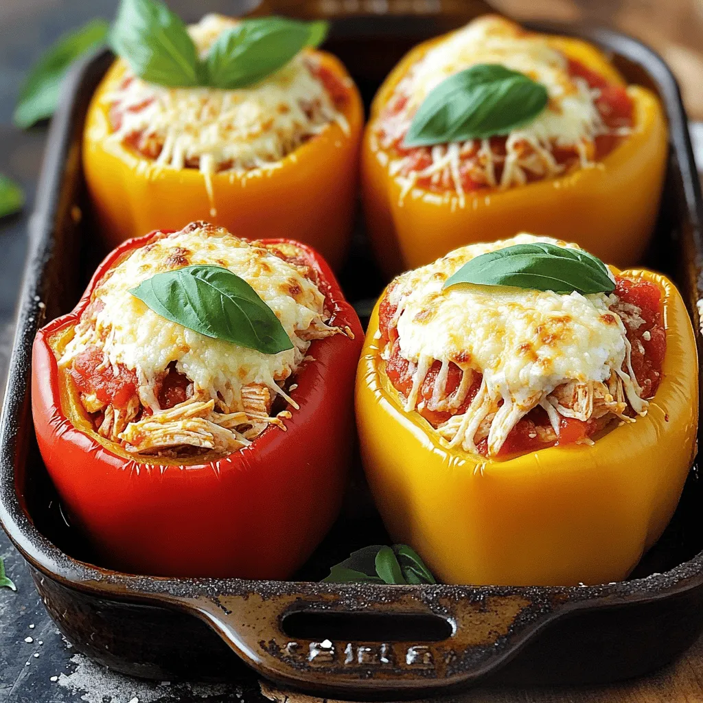Savory Chicken Parmesan Stuffed Peppers Delight