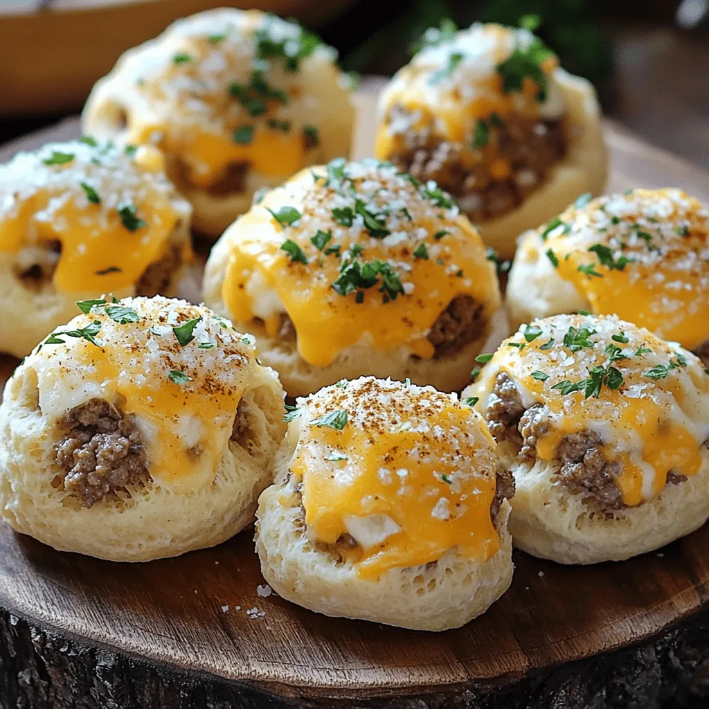 Garlic Parmesan Cheeseburger Bombs Tasty Party Snack