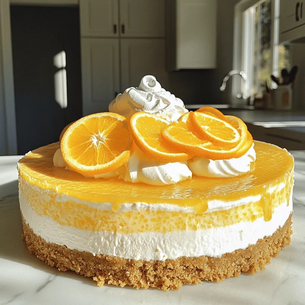 No Bake Orange Creamsicle Cheesecake Easy Delight