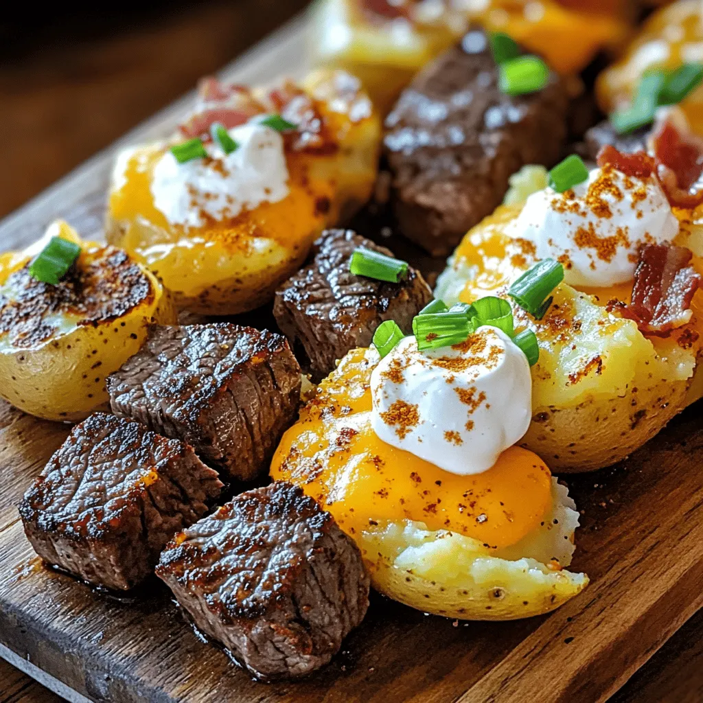 Loaded Baked Potato with Steak Bites Mouthwatering Recipe