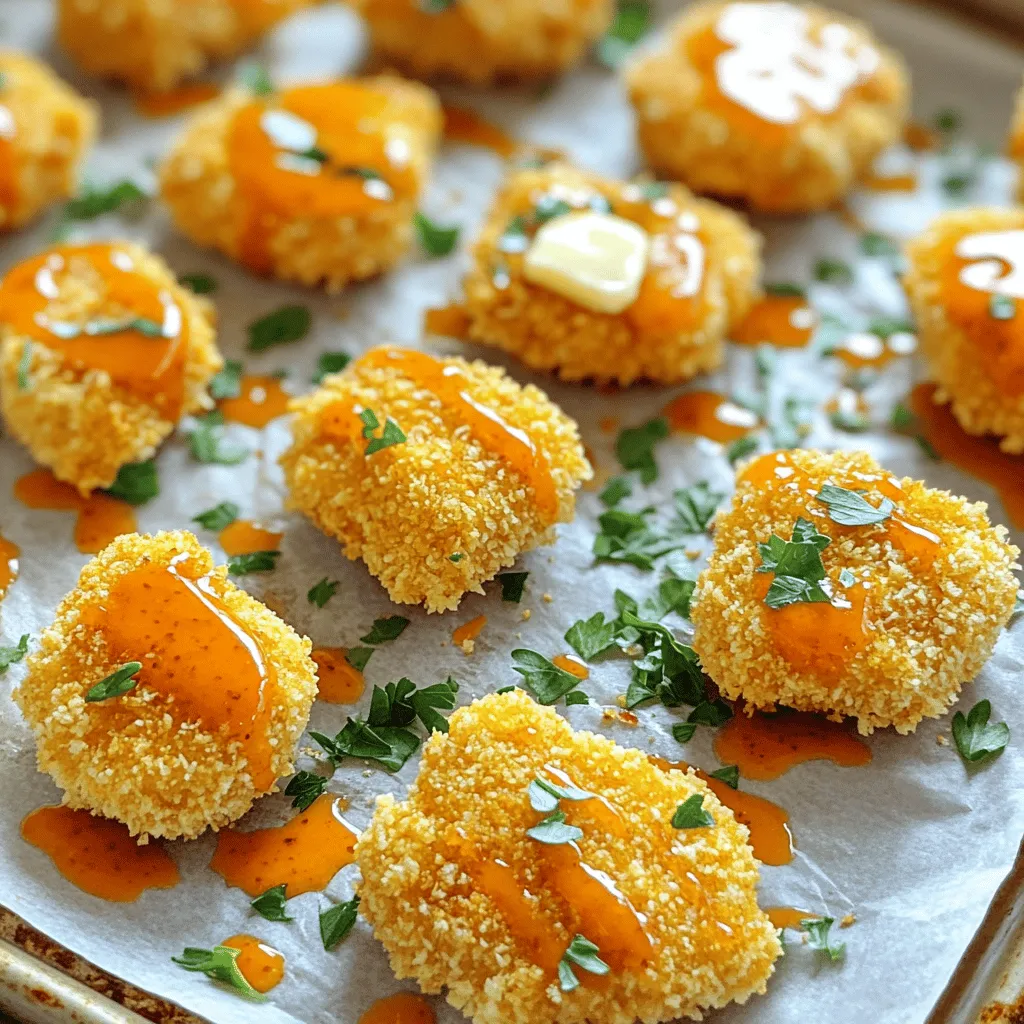 Buffalo chicken nuggets are bite-sized pieces of chicken coated in a spicy buffalo sauce. They are a hit at parties and game days. Their popularity comes from their bold flavor and crunchy texture. People love how easy they are to make and eat.