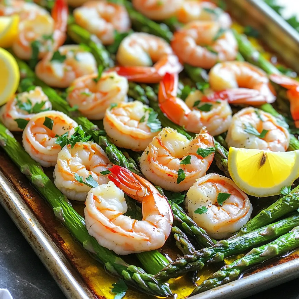 Sheet Pan Lemon Garlic Shrimp &#038; Asparagus Delight