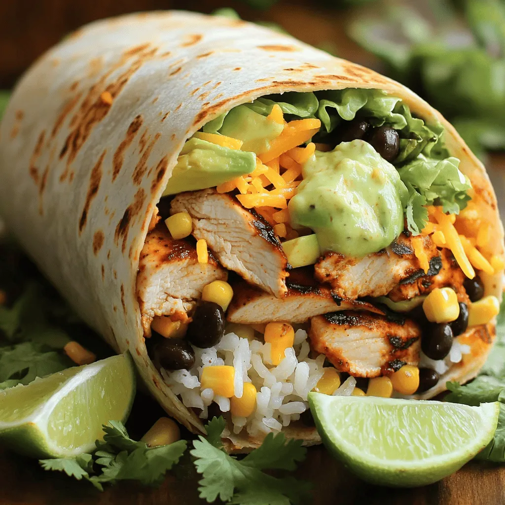 To make a tasty Chipotle Ranch Grilled Chicken Burrito, you need some key ingredients. Here’s the list: