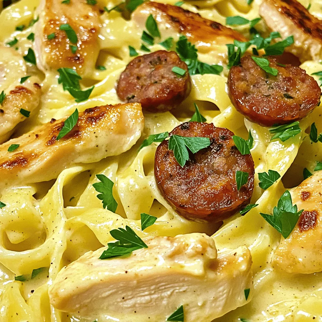Cajun Chicken and Sausage Alfredo Recipe