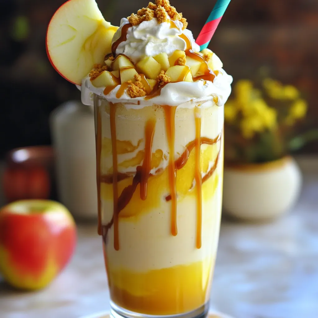 Caramel Apple Milkshake Delightful and Creamy Treat