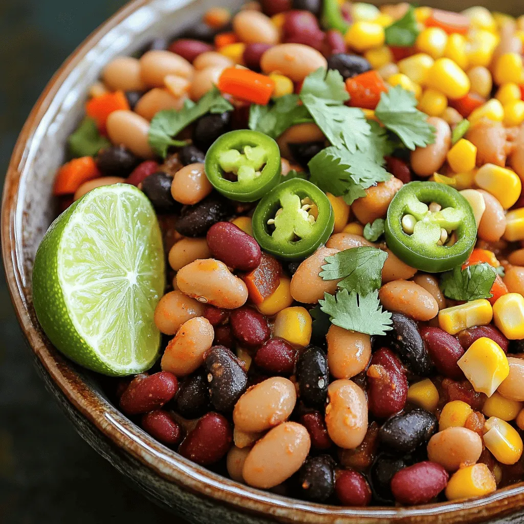 To make tasty cowboy beans, you need a few key ingredients. The best beans for cowboy beans include pinto, black, and kidney beans. I love using these three varieties because they add different textures and flavors.