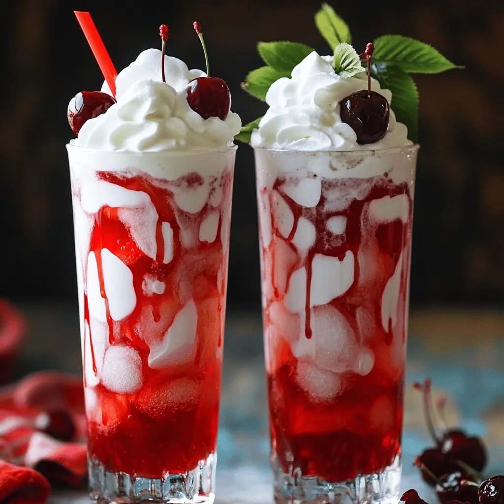 Cherry Italian Cream Sodas Refreshing Flavorful Drink