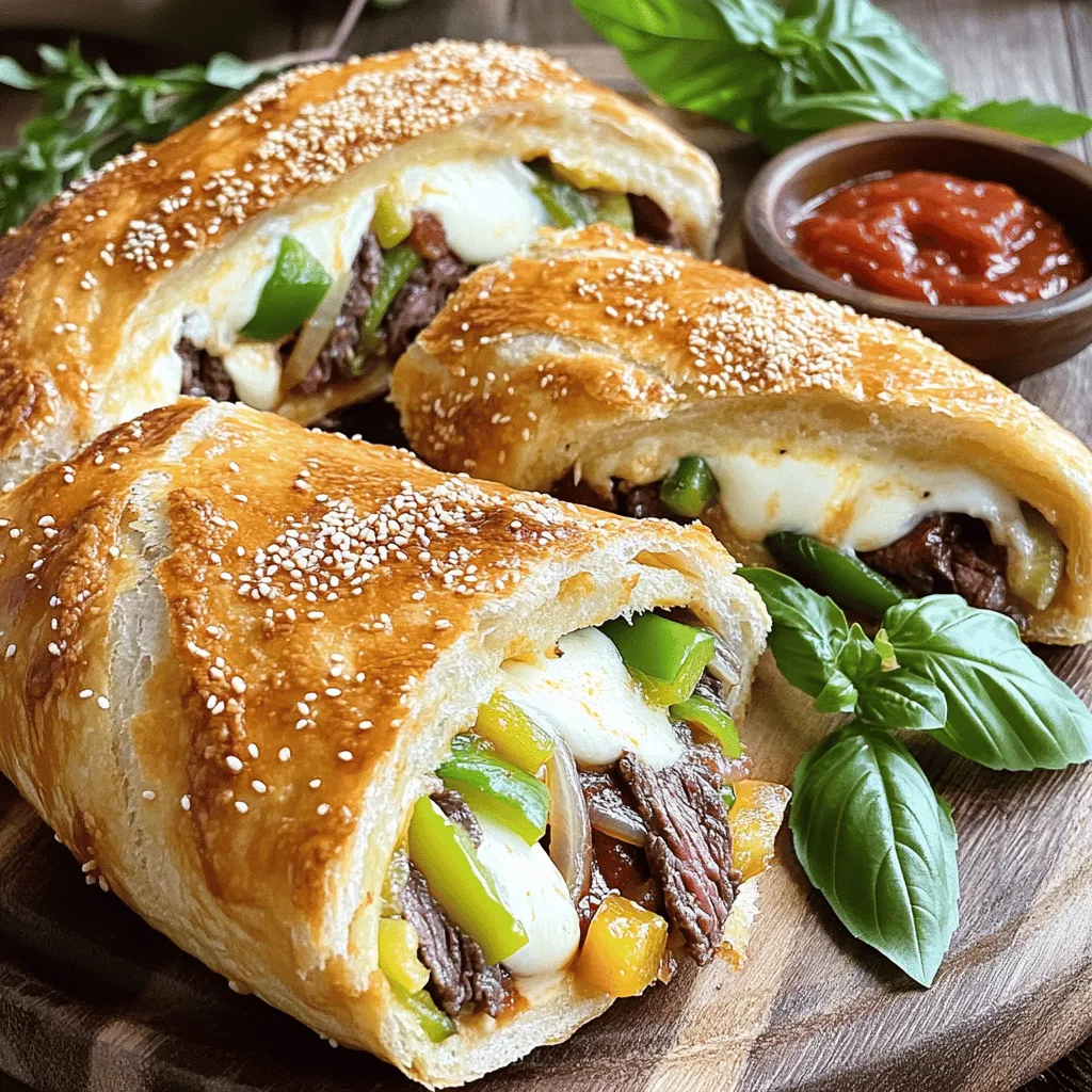 For a great mozzarella cheesesteak stromboli recipe, you need a few key ingredients. First, start with 1 pound of pizza dough. You can buy this or make it at home. Next, you will need 1 pound of ribeye steak. Slice it thin for best results.