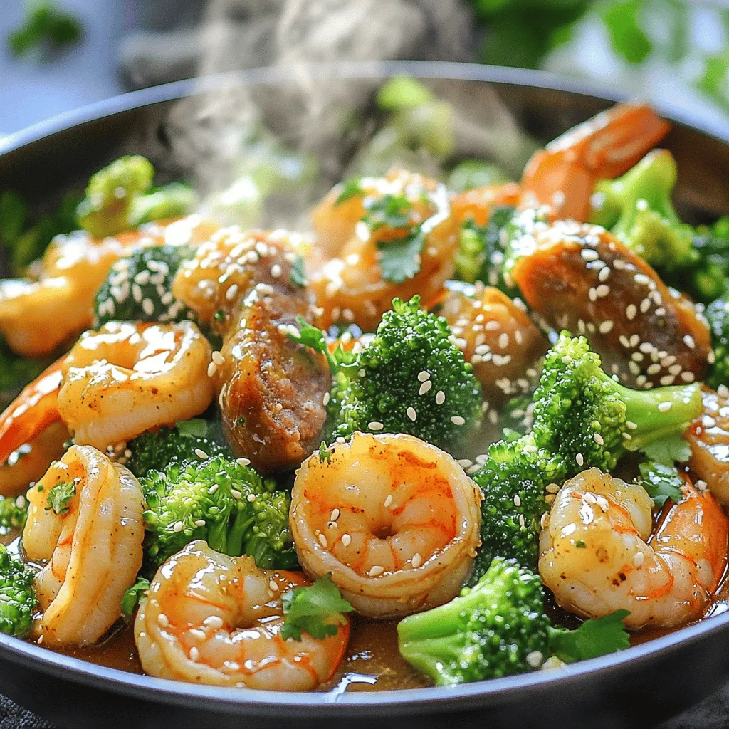 Honey Garlic Bliss: Shrimp, Sausage &#038; Broccoli
