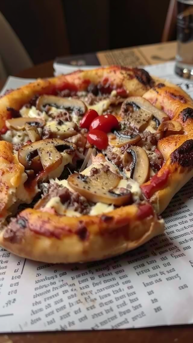 Easy Mushroom Beef Neapolitan Pizza Recipe for Dinner