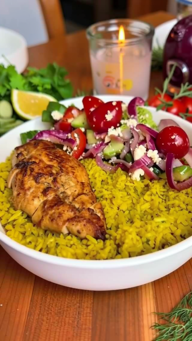 Easy One-Pan Greek Chicken Rice Bowls for Dinner