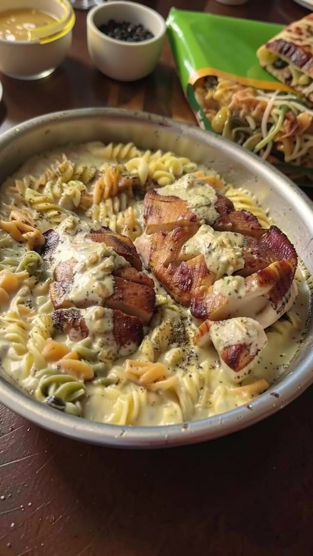 Easy Creamy Chicken Pesto Pasta Recipe for Dinner