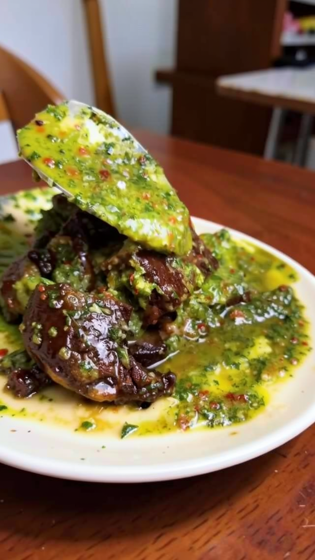 Easy Chimichurri Steak Bites With Creamy Garlic Mashed Potatoes
