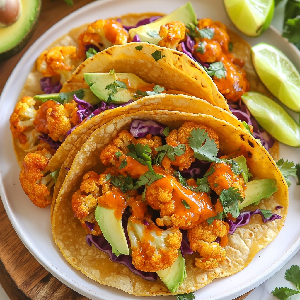 Vegan Buffalo Cauliflower Tacos Flavorful and Easy Meal