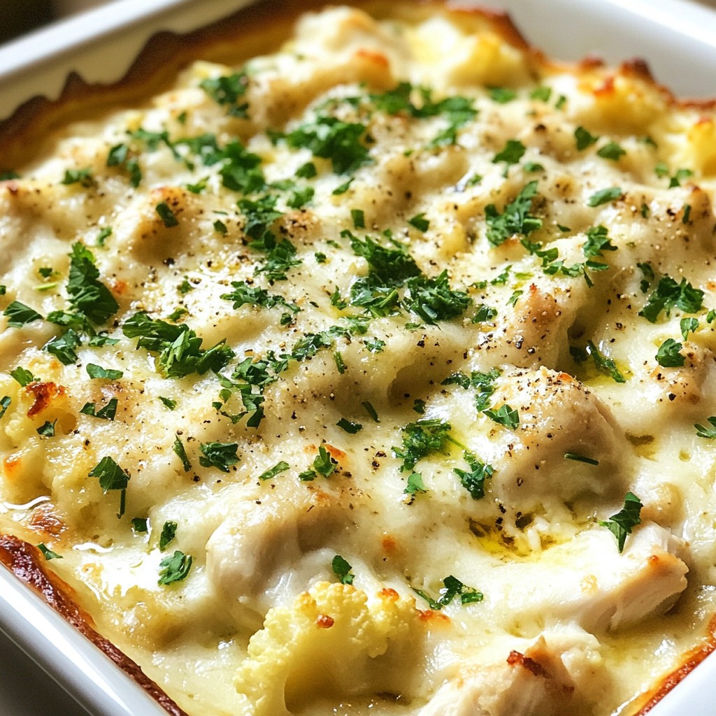 Keto Chicken Alfredo Casserole Easy and Flavorful Meal