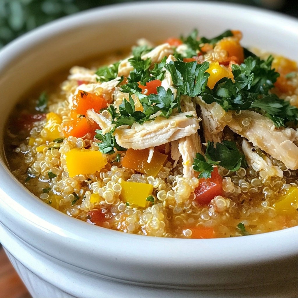 Savory Crockpot Herb Quinoa and Chicken Bake Recipe