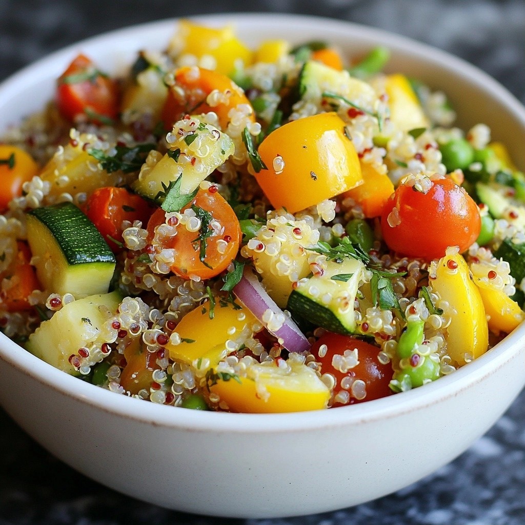 Crockpot Lemon Herb Quinoa and Veggies Fresh Dish