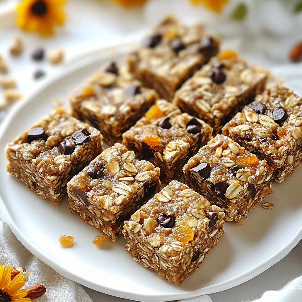Peanut Butter Oatmeal Energy Bars Healthy Snack Boost