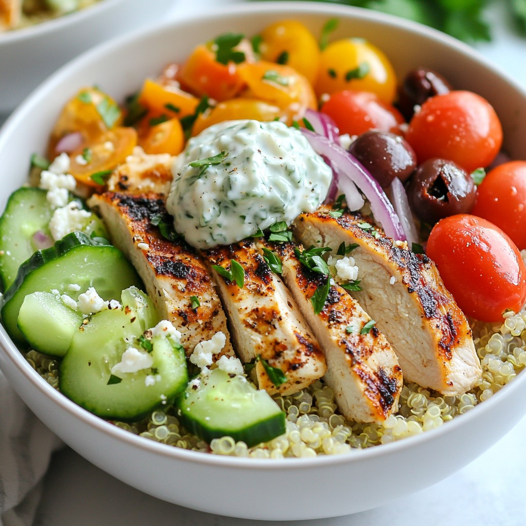 Greek Chicken Gyro Bowls Flavorful and Easy Recipe