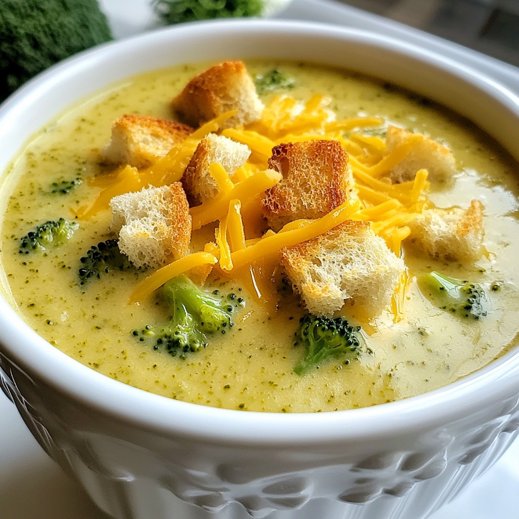 Classic Broccoli Cheddar Soup Cozy and Creamy Delight