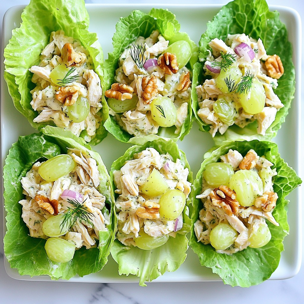 Greek Yogurt Chicken Salad Lettuce Wraps Fresh Option
