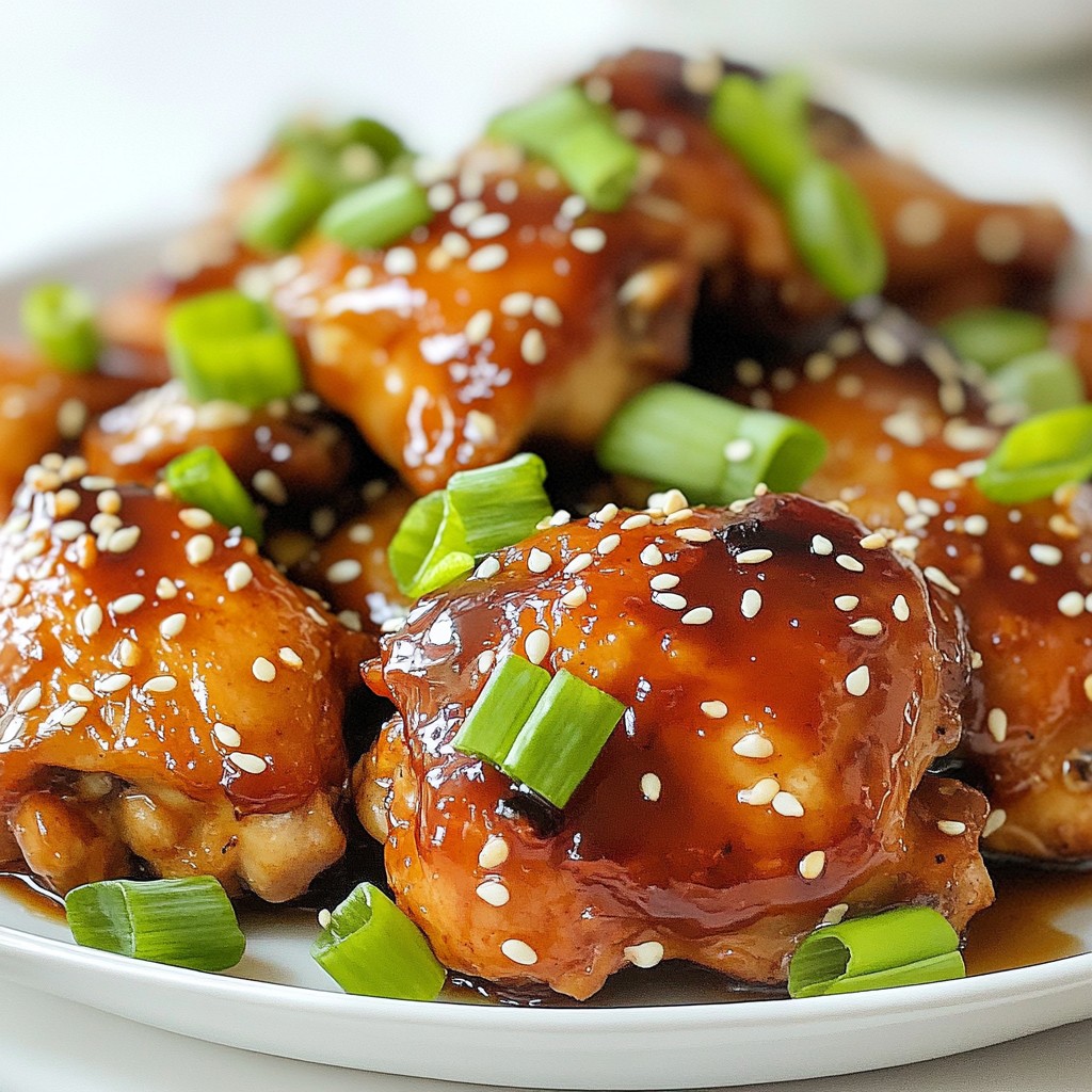 Honey Garlic Slow Cooker Chicken Thighs Delight