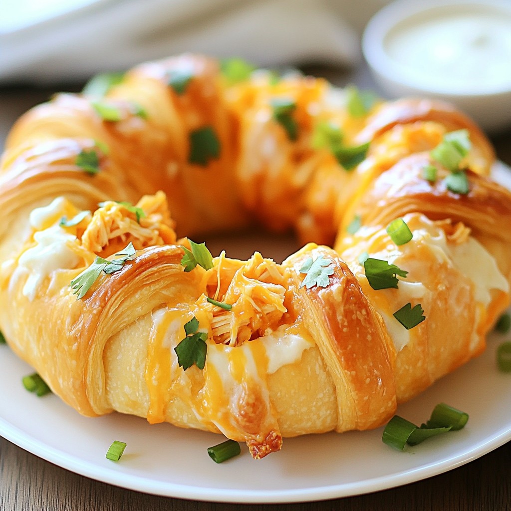 Buffalo Chicken Crescent Ring Tasty Party Treat
