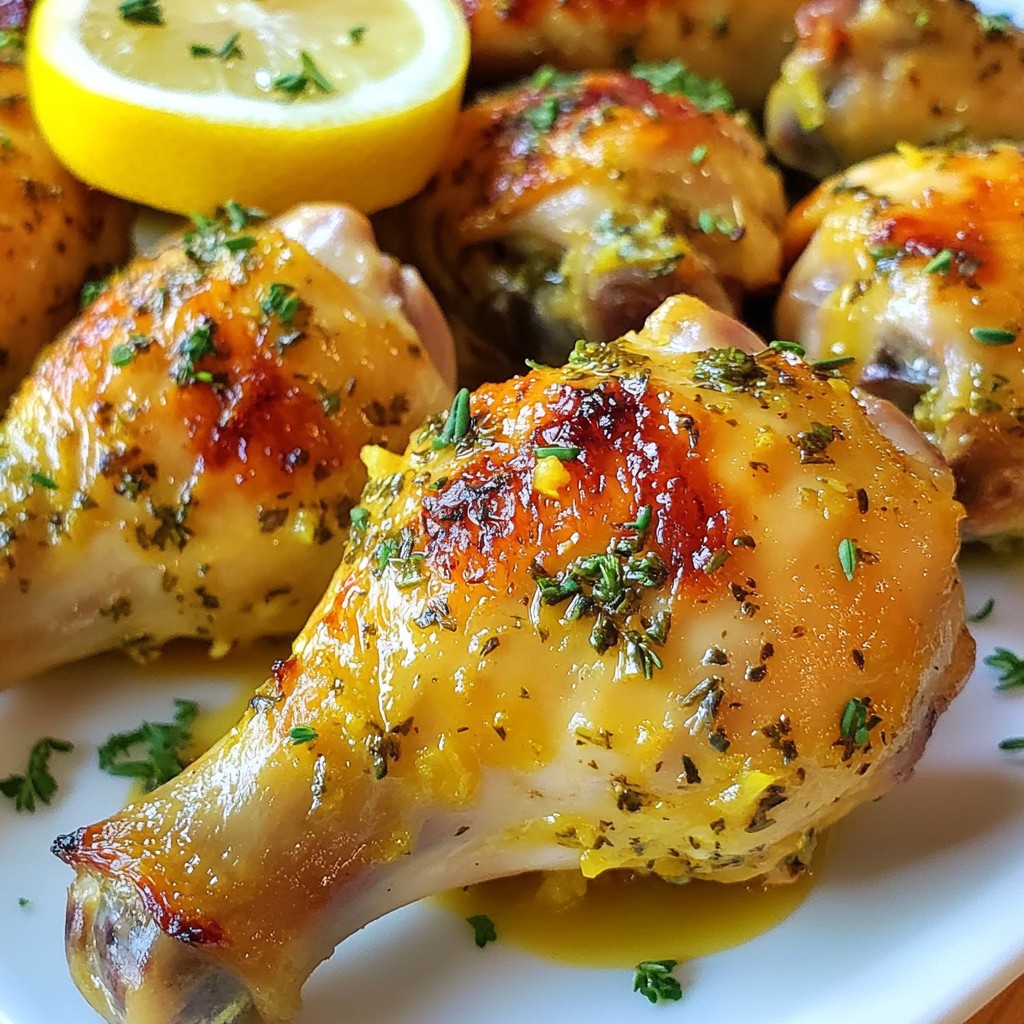 Savory Crockpot Lemon Herb Chicken Drumsticks Delight