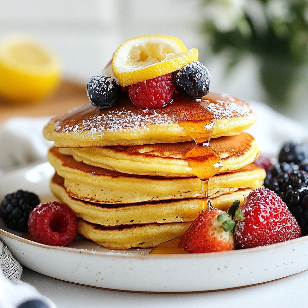 Lemon Ricotta Pancakes Fluffy and Tasty Breakfast Dish