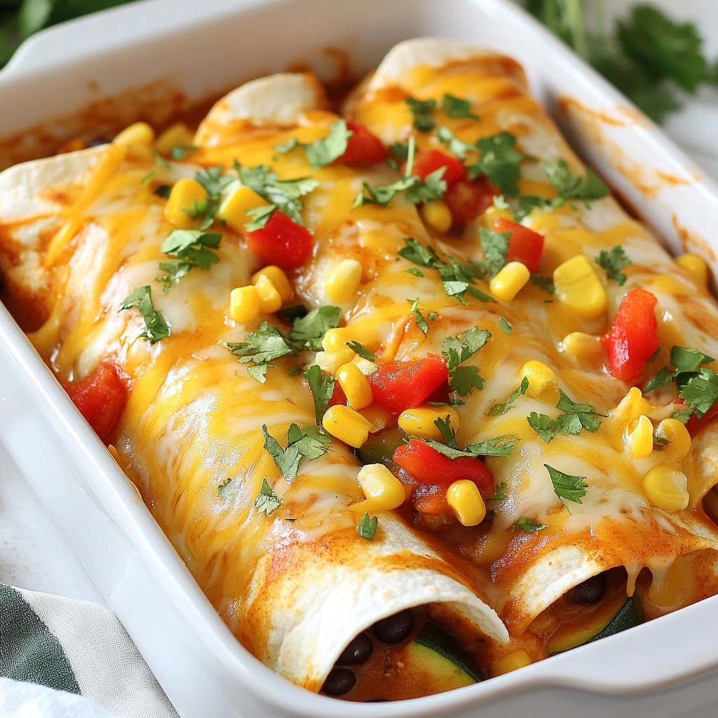 Black Bean Veggie Enchiladas Tasty and Simple Recipe