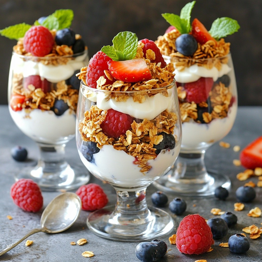 Greek Yogurt Berry Parfait Cups Easy and Tasty Treat