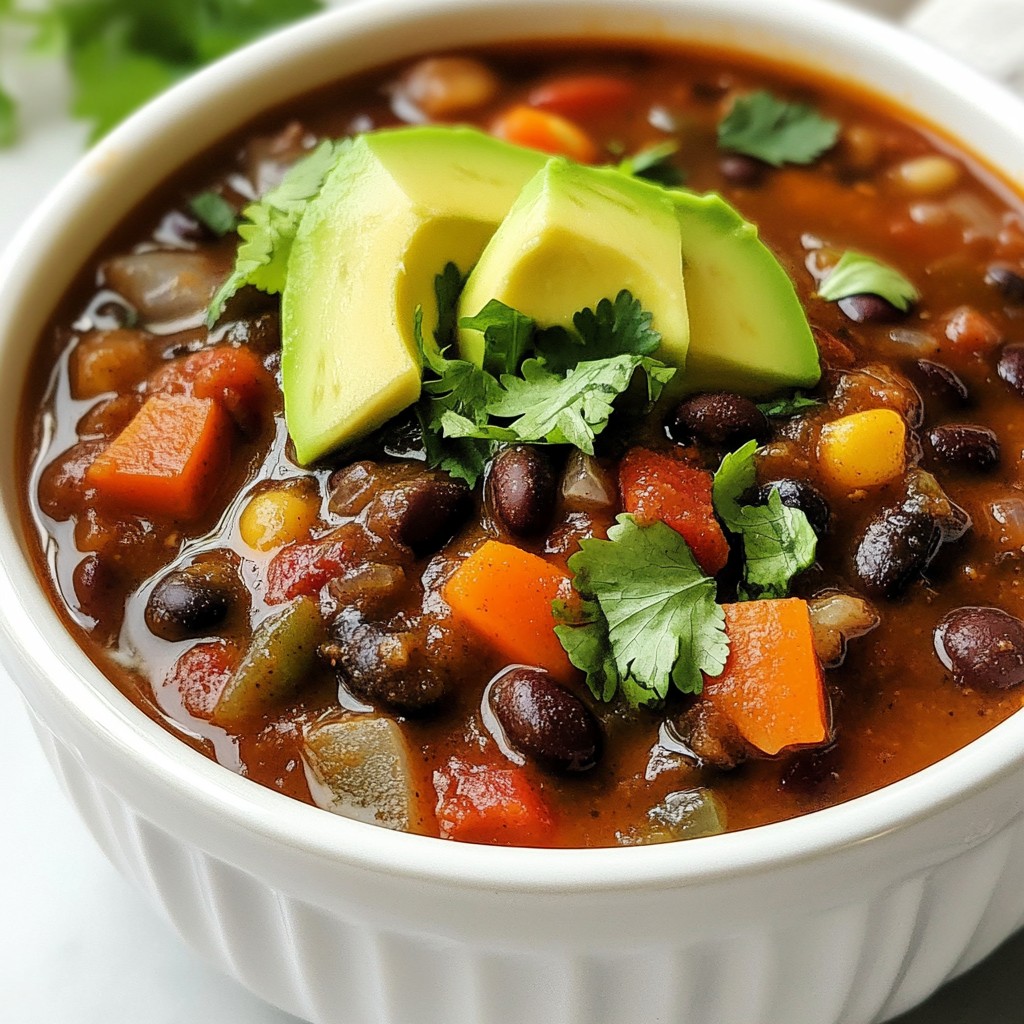 Zesty Crockpot Black Bean Chili Flavorful and Easy