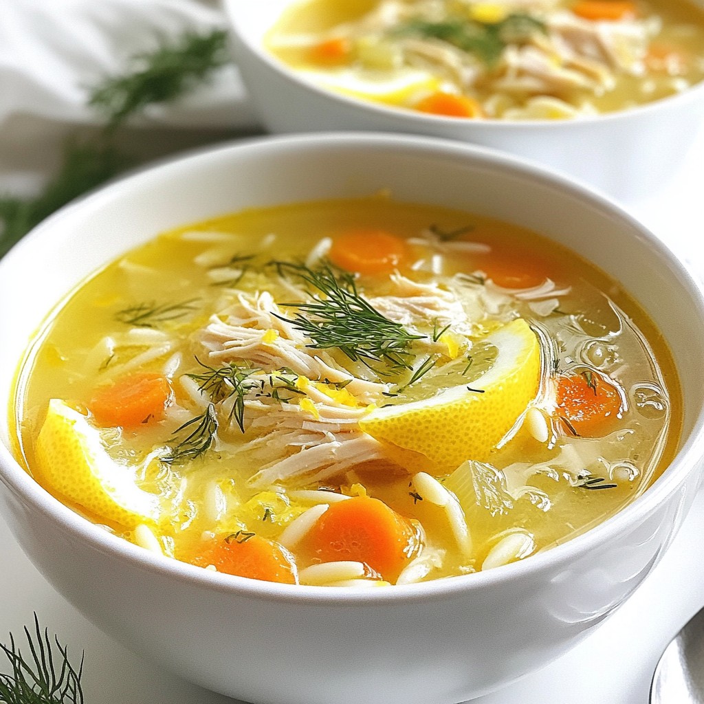Greek Lemon Chicken Soup Flavorful Low-Carb Recipe