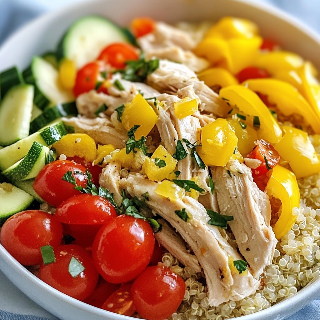 Slow Cooker Herb Lemon Chicken and Veggie Bowls Delight