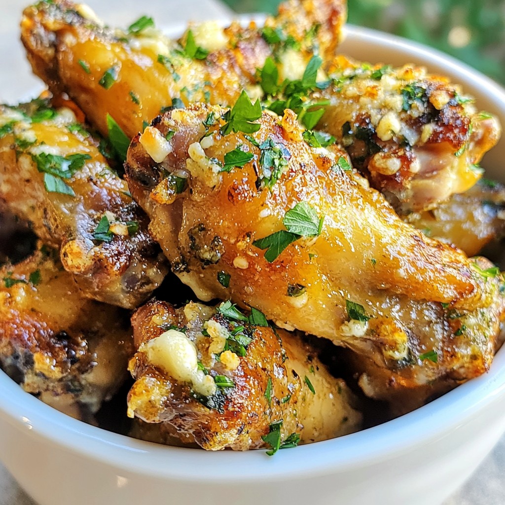 Crockpot Garlic Parmesan Chicken Wings Delicious Recipe