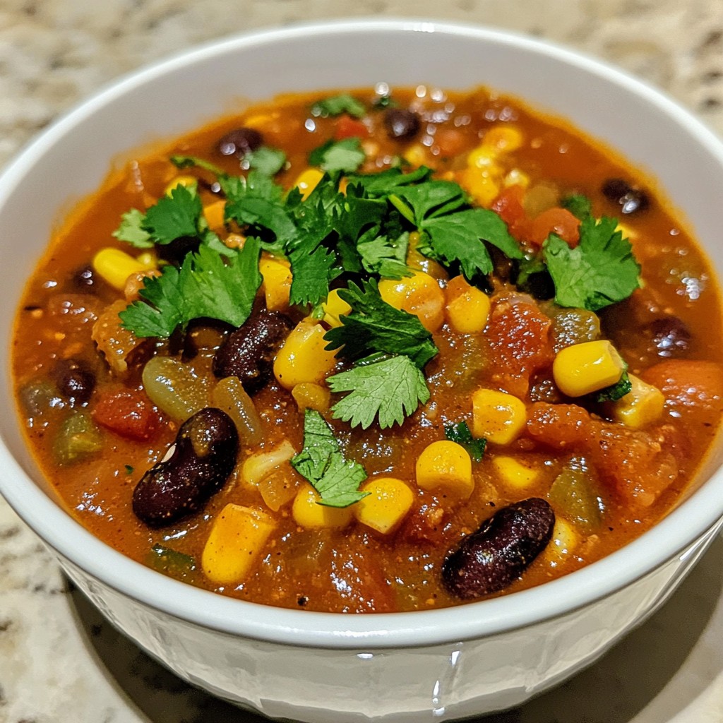 Slow Cooker Hearty Bean and Veggie Chili Delish Recipe