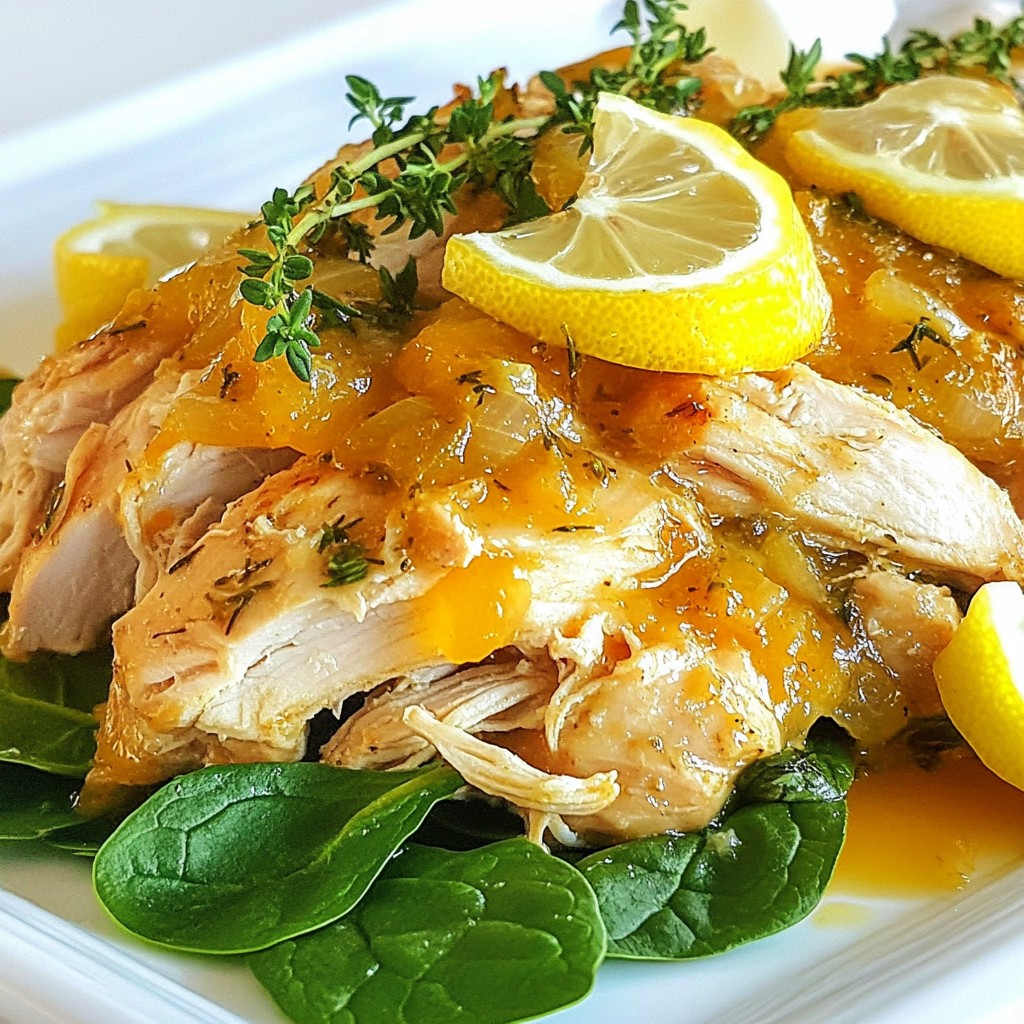 Savory Crockpot Lemon Thyme Chicken Easy Comfort Meal