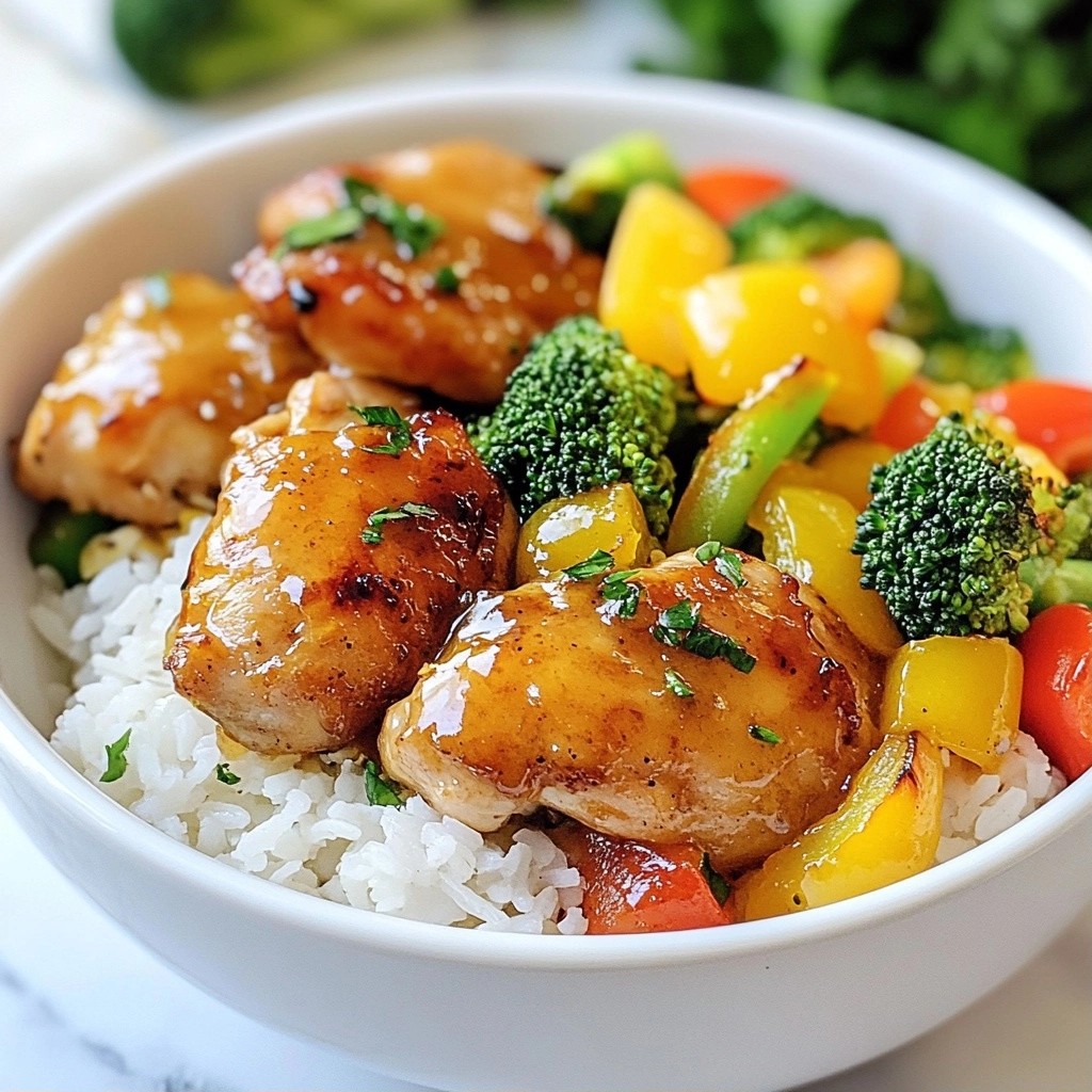 Set and Forget Honey Lemon Chicken Bowls Easy Meal