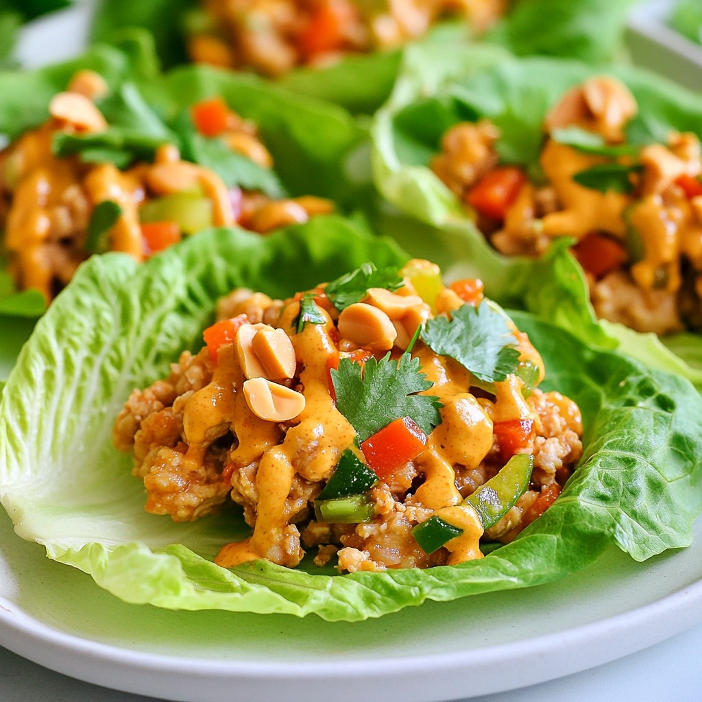 Thai Peanut Chicken Lettuce Wraps Flavorful and Easy