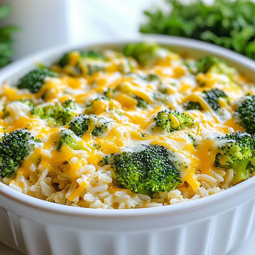 Cheesy Crockpot Broccoli and Rice Casserole Delight