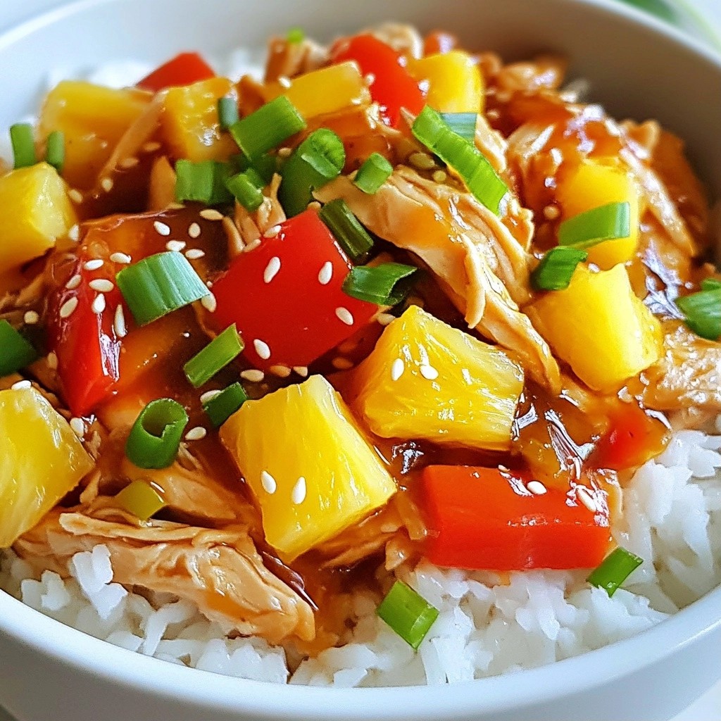 Tender Crockpot Chicken Teriyaki with Pineapple Dish