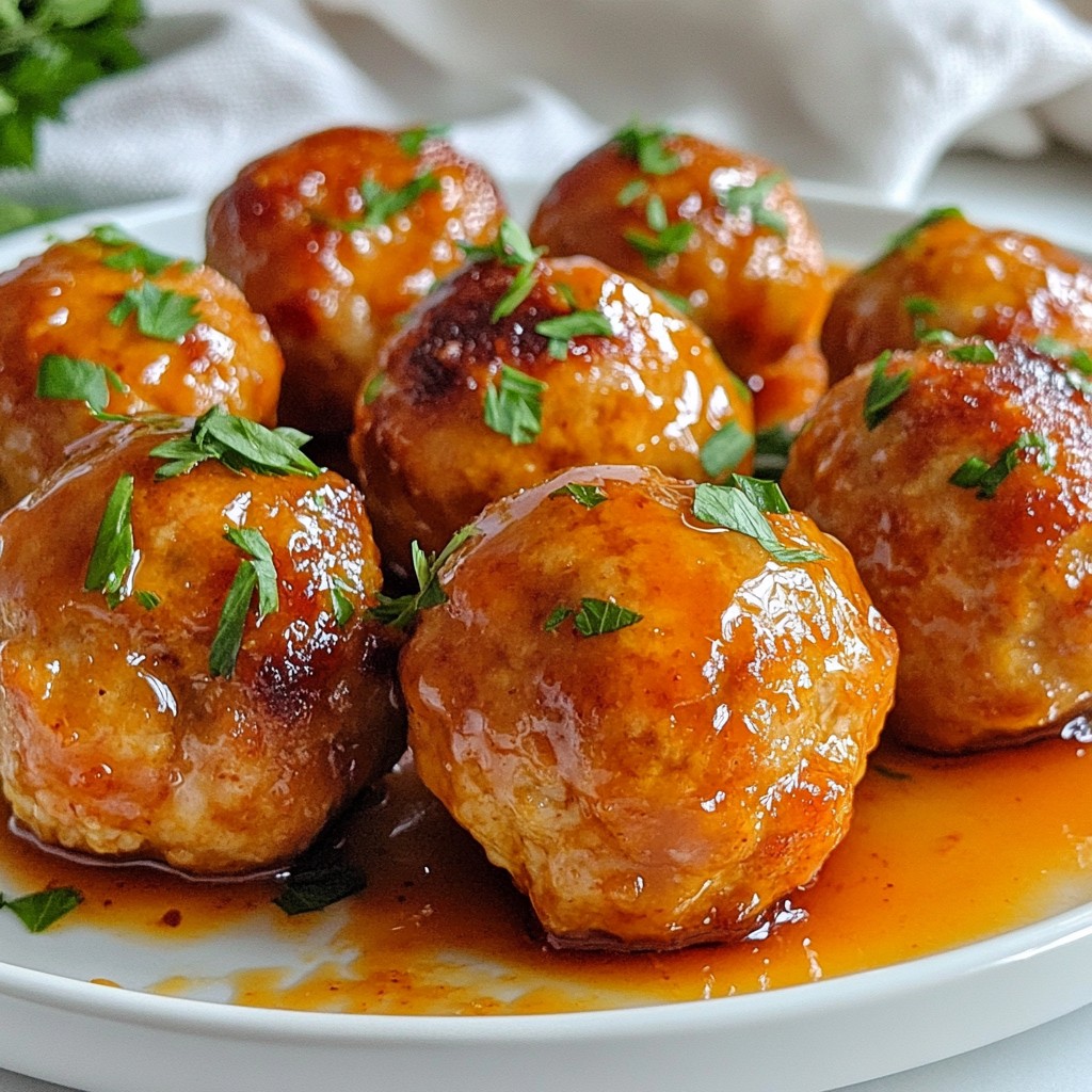 Sriracha Honey Turkey Meatballs Savory and Simple Meal