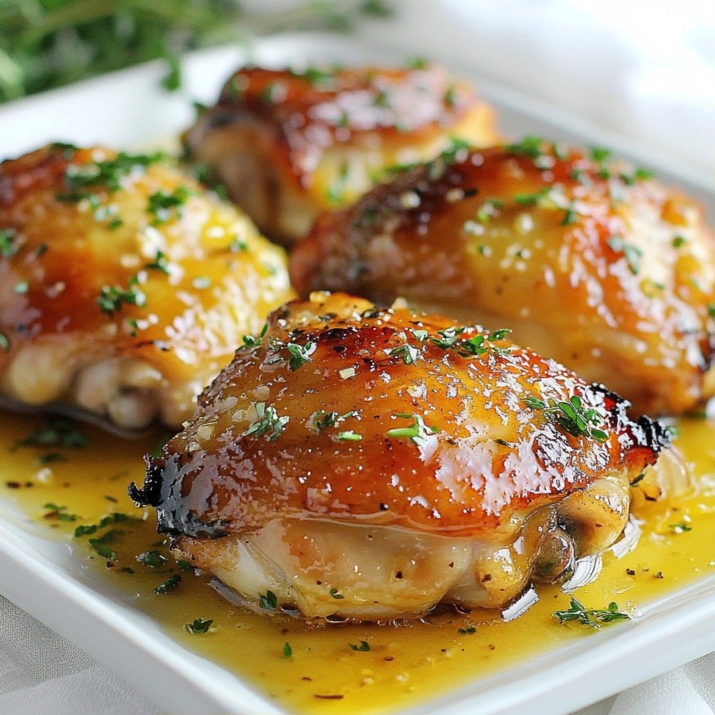 Tender Crockpot Honey Mustard Chicken Thighs Recipe