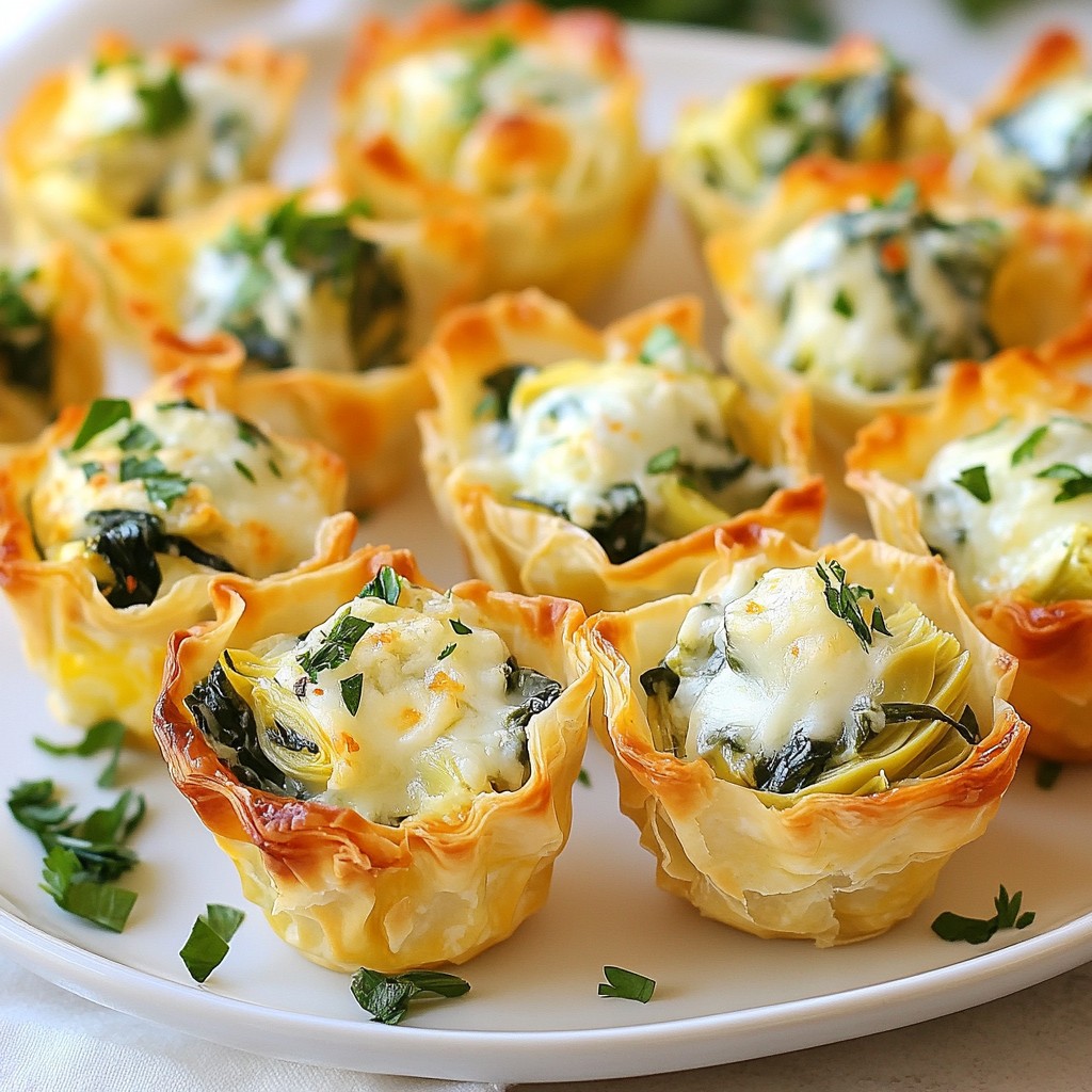 Phyllo Cup Spinach Artichoke Bites Irresistible Treat