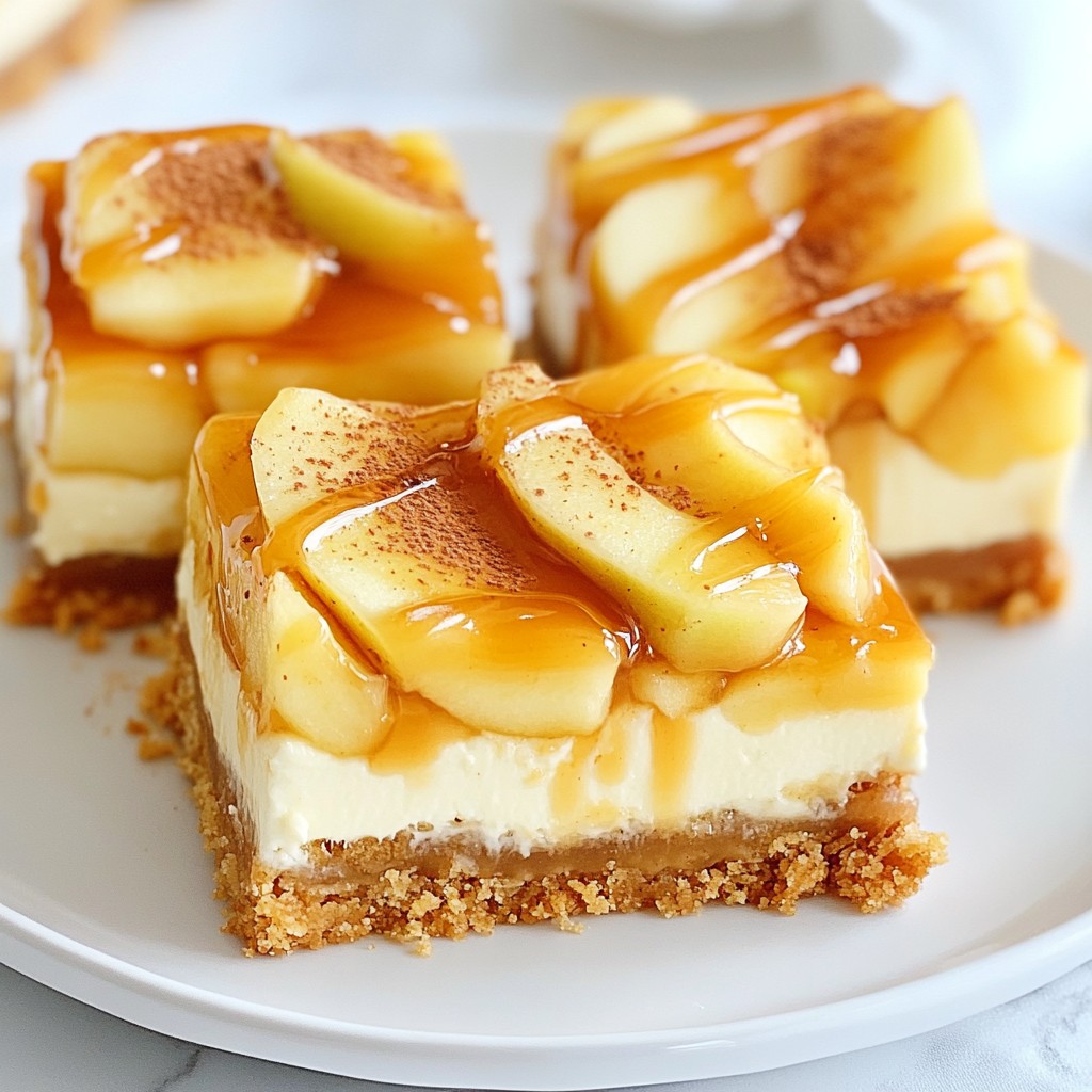 Caramel Apple Cheesecake Bars Creamy Dessert Delight